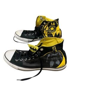 Converse Batman Black and Yellow Superhero High-Top Sneakers